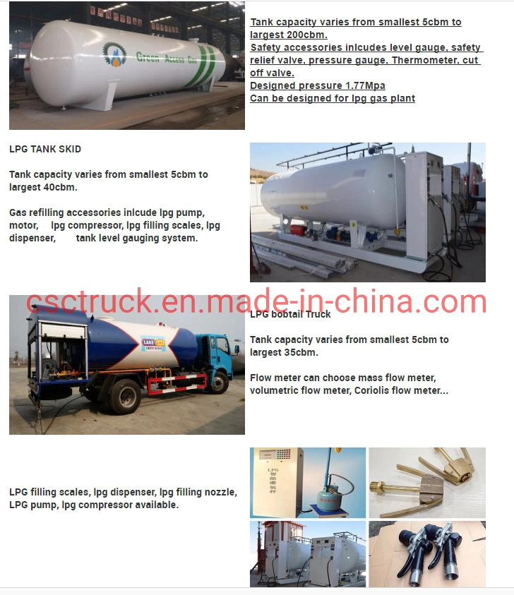 5tons 10tons LPG Tank 20m3 Gas Storage Tank Pressure Vessel